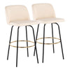Toriano 30" Fixed Height Barstool - Set of 2