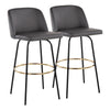 Toriano 30" Fixed Height Barstool - Set of 2