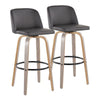 Toriano 30" Fixed-Height Barstool - Set of 2