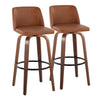 Toriano 30" Fixed-Height Barstool - Set of 2