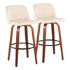 Toriano 30" Fixed Height Barstool - Set of 2