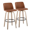 Toriano 30" Fixed-Height Barstool - Set of 2