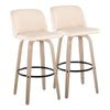 Toriano 30" Fixed Height Barstool - Set of 2