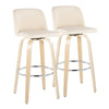 Toriano 30" Fixed-Height Barstool - Set of 2