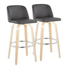 Toriano 30" Fixed-Height Barstool - Set of 2