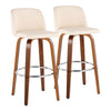 Toriano 30" Fixed-Height Barstool - Set of 2