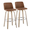 Toriano 30" Fixed-Height Barstool - Set of 2