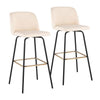 Toriano 30" Fixed-Height Barstool - Set of 2