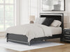 Zuraleus Queen Upholstered Panel Platform Bed - Black