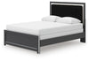Zuraleus Queen Upholstered Panel Bed - Black