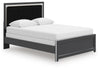 Zuraleus Queen Upholstered Panel Bed - Black