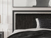 Zuraleus Queen Upholstered Panel Bed - Black