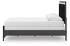 Zuraleus Queen Upholstered Panel Bed - Black