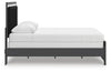 Zuraleus Queen Upholstered Panel Bed - Black