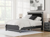Zuraleus Queen Upholstered Panel Bed - Black