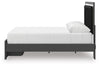 Zuraleus Queen Upholstered Panel Platform Storage Bed - Black