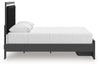 Zuraleus Queen Upholstered Panel Platform Storage Bed - Black