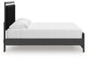 Zuraleus King Upholstered Panel Platform Bed - Black