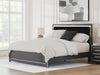 Zuraleus King Upholstered Panel Platform Bed - Black