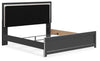 Zuraleus King Upholstered Panel Bed - Black