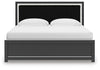 Zuraleus King Upholstered Panel Bed - Black