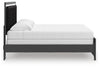 Zuraleus King Upholstered Panel Bed - Black