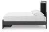Zuraleus King Upholstered Panel Platform Storage Bed - Black