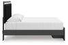 Zuraleus King Upholstered Panel Platform Storage Bed - Black