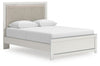 Zuraleus Queen Upholstered Panel Platform Bed - White