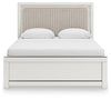 Zuraleus Queen Upholstered Panel Platform Bed - White