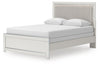 Zuraleus Queen Upholstered Panel Bed - White