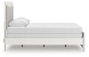 Zuraleus Queen Upholstered Panel Bed - White
