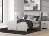 Zuraleus Queen Upholstered Panel Platform Storage Bed - White