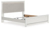Zuraleus King Upholstered Panel Bed - White