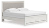 Zuraleus King Upholstered Panel Bed - White