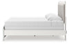 Zuraleus King Upholstered Panel Bed - White