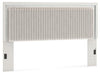 Zuraleus King Upholstered Panel Headboard - White