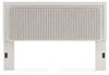 Zuraleus King Upholstered Panel Headboard - White