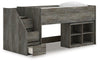 Frandern Twin Loft  Bed with Bookcase Storage