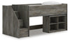 Frandern Twin Loft  Bed with Bookcase Storage