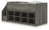 Frandern Twin Loft Bed with Bookcase Storage