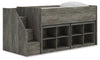 Frandern Twin Loft Bed with Bookcase Storage