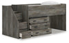 Frandern Twin Loft Bed with Drawer Storage - Gray