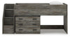 Frandern Twin Loft Bed with Drawer Storage - Gray