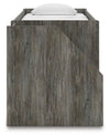 Frandern Twin Loft Bed with Drawer Storage - Gray