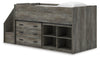 Frandern Twin Loft  Bed with Bookcase and Drawer Storage