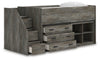 Frandern Twin Loft  Bed with Bookcase and Drawer Storage