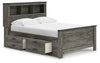 Frandern Full Bookcase Panel Bed with Storage
