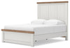 Savonport Queen Panel Bed with Storage - White/Brown