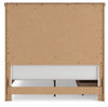 Savonport Queen Panel Bed with Storage - White/Brown